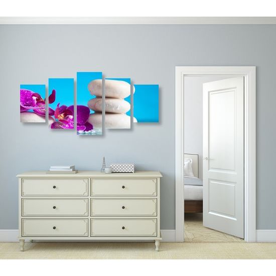 5-dielny obraz jedinenčé SPA zátišie