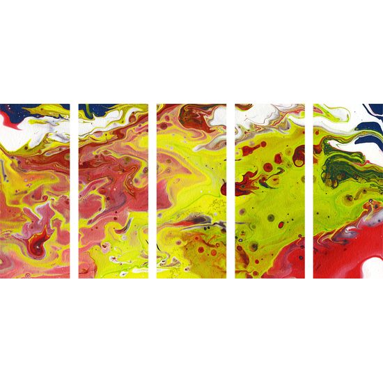 5-dielny obraz umelecká farebná kombinácia