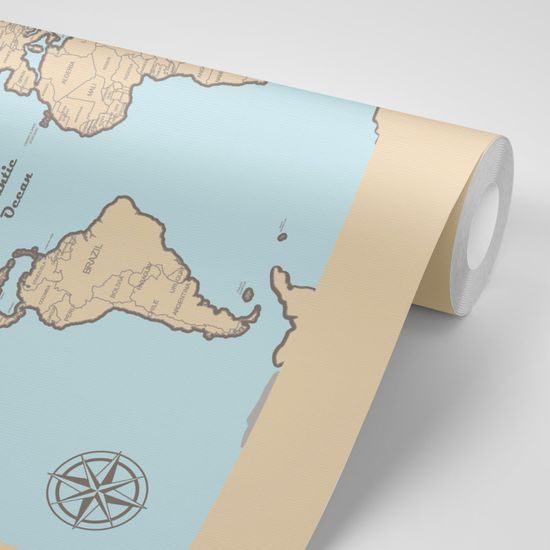 Tapeta jemná mapa s telovým okrajom