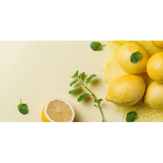 Obraz citróny na žlom pozadí