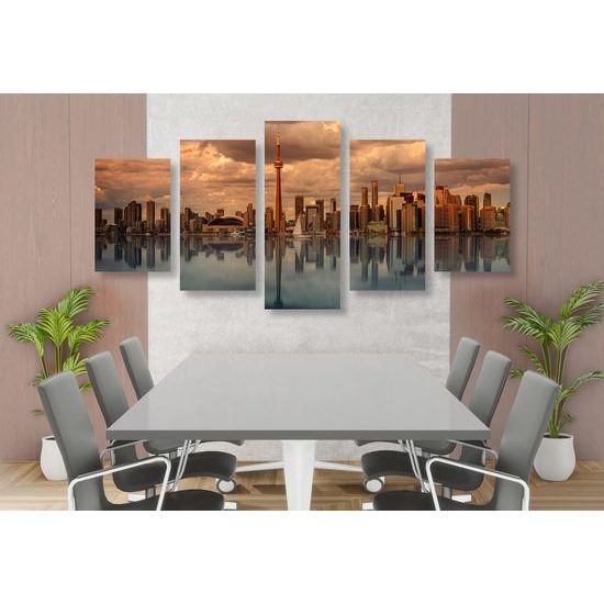 5-dielny obraz výhľad na krásy mesta