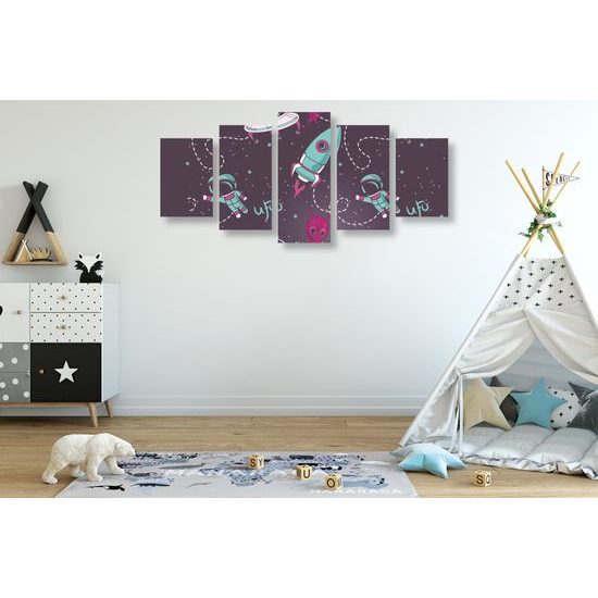 5-dielny obraz vesmírny priatelia