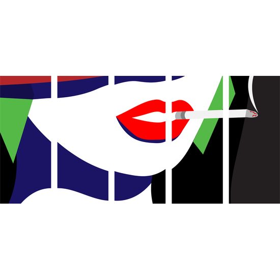 5-dielny obraz žena v pop art štýle