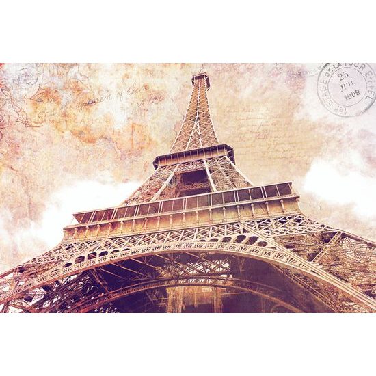 Tapeta Eiffelova veža v retro prevedení