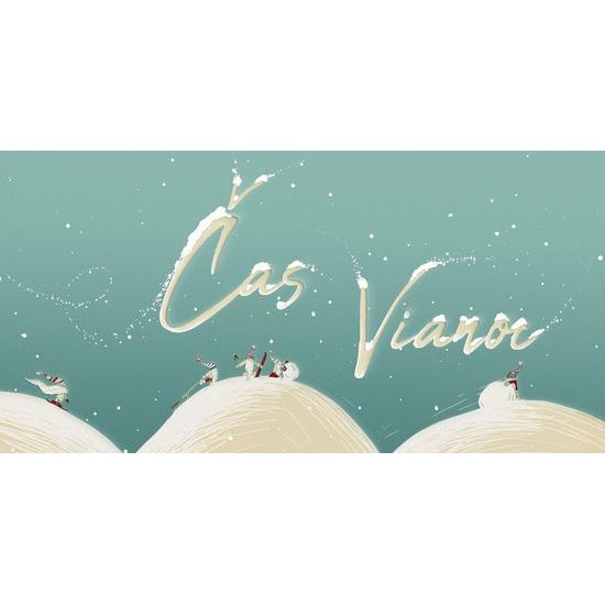 Obraz s nádherným nápisom - Čas Vianoc