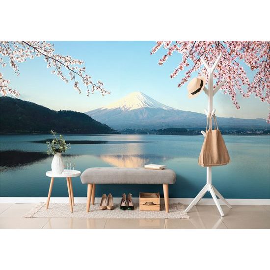 Samolepiaca fototapeta odraz Fuji na hladine jazera
