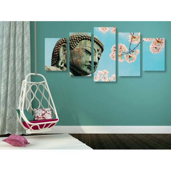 5-dielny obraz Budha pod holým nebom