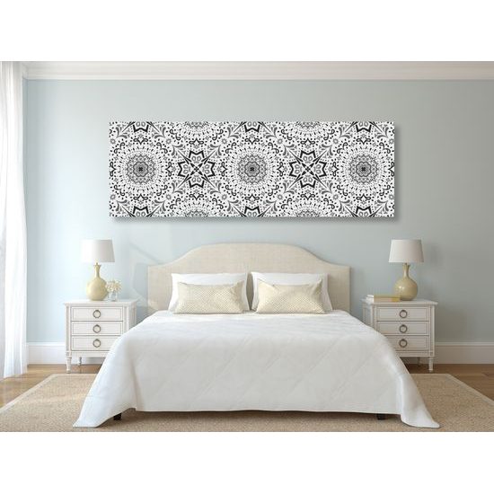 Obraz zaujímavý čiernobiely vzor