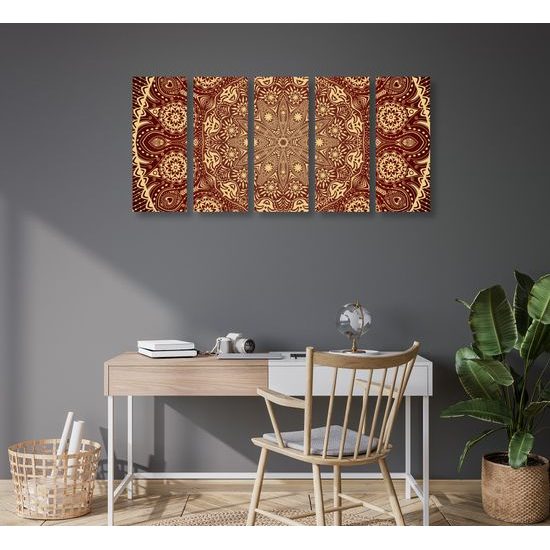 5-dielny obraz bodrová luxusná Mandala