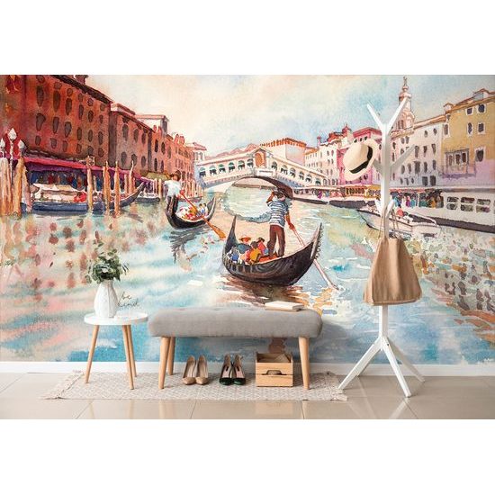 Jedinečná samolepiaca tapeta plavba gondolou