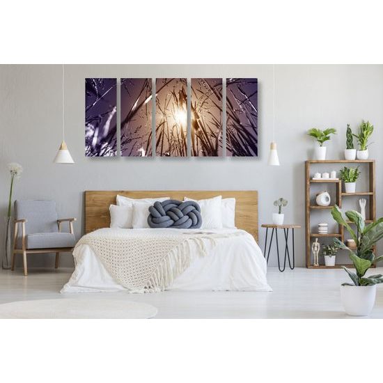 5-dielny obraz lúka v umeleckom prevedení