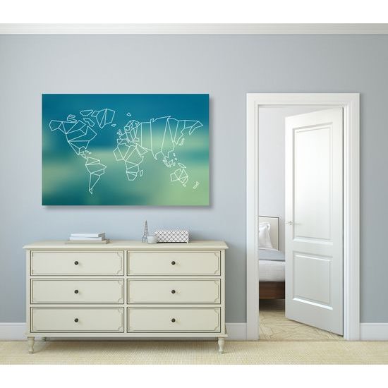 Obraz umelecká abstrakcia mapy sveta