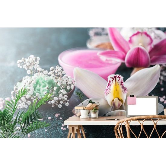 Fototapeta zátišie s krásnou orchideou