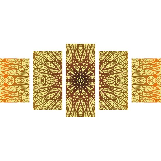 5-dielny obraz zaujímavá luxusná Mandala