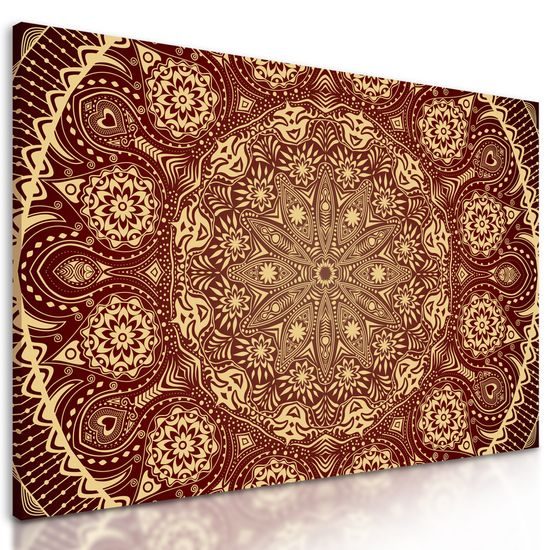 Obraz bordová luxusná Mandala