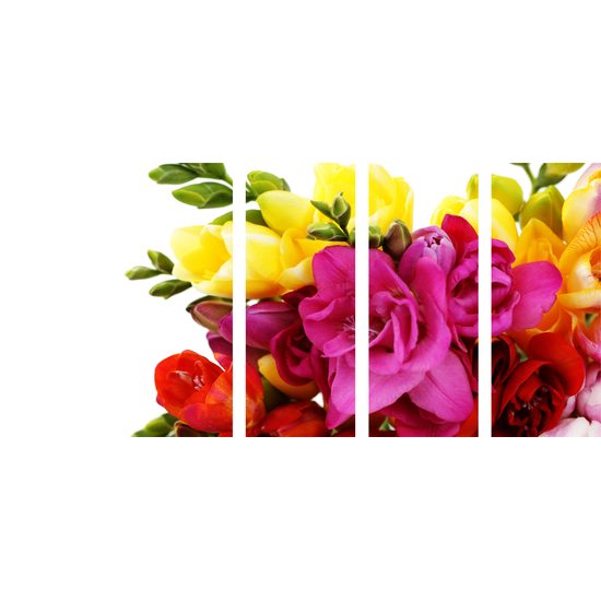5-dielny obraz pestrofarebná kytica
