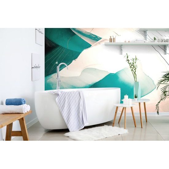 Samolepiaca tapeta abstraktné modré lagúny