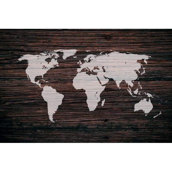Samolepiaca tapeta mapa sveta v modernom prevedení