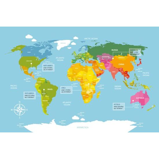 Tapeta pútavá mapa sveta