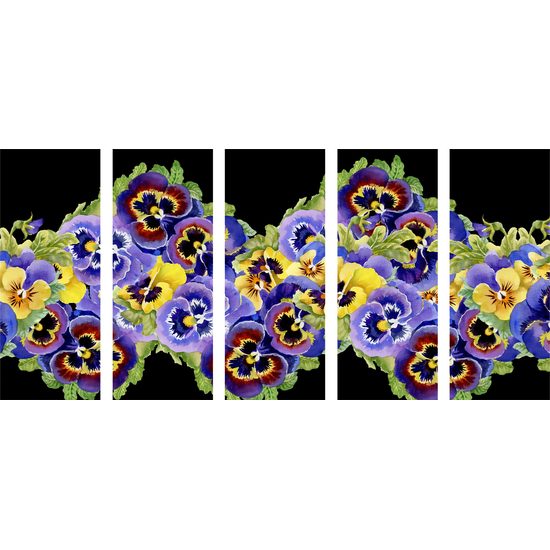 5-dielny obraz fialová orchidea