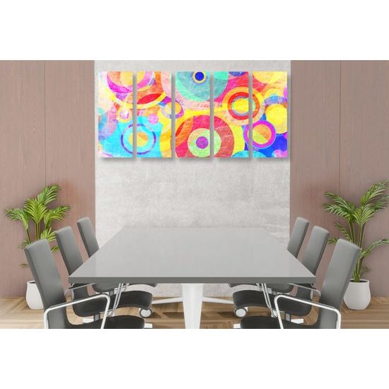 5-dielny obraz farebné kruhy