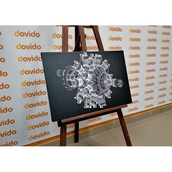 Obraz nákres motora