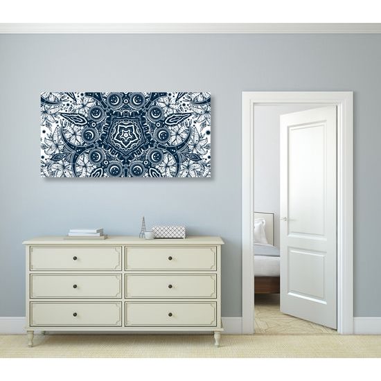 Obraz umelecká abstrakcia v modrom prevedení