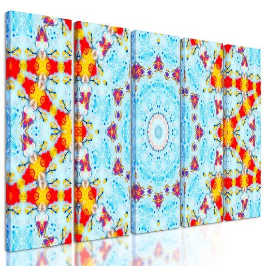 5-dielny obraz nevšedná mandala