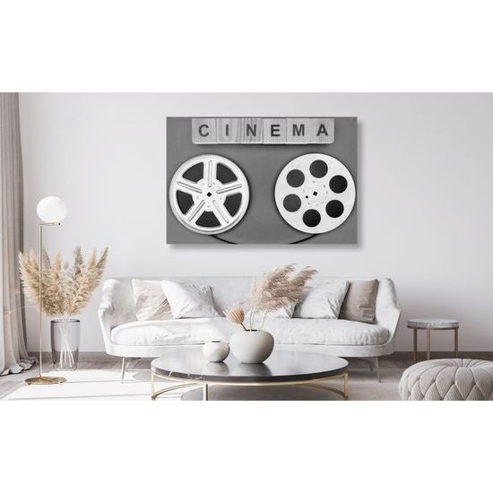 Obraz historické kino v čiernobielom prevedení