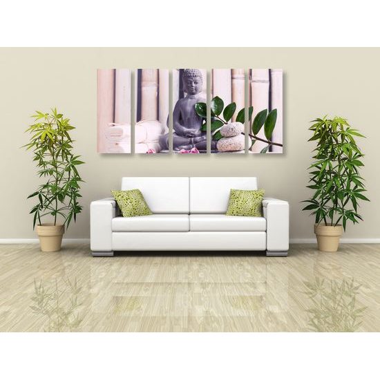 5-dielny obraz ukľudnujúci Budha