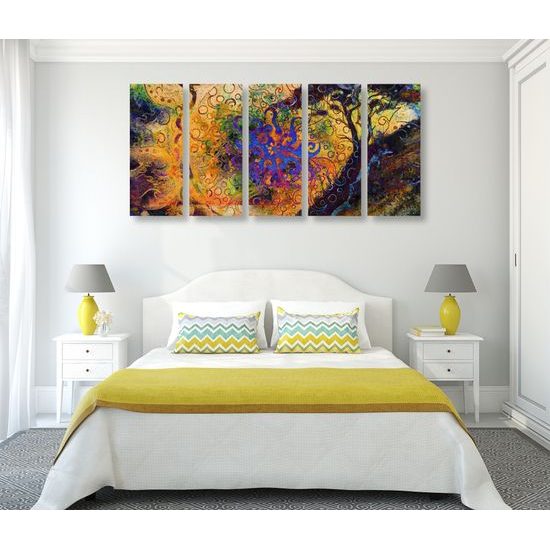 5-dielny obraz strom múdrosti