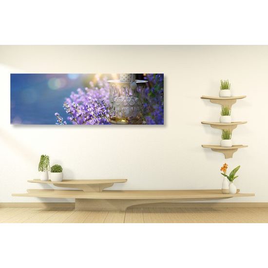 Obraz nádherné modro-fialové kvety levandule