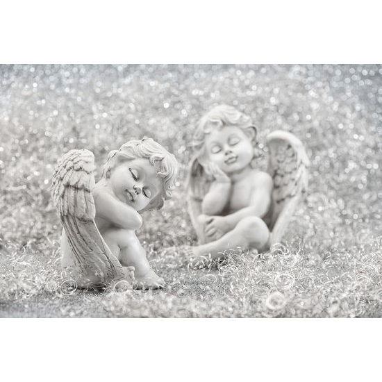 Jedinečná samolepiaca fototapeta dvojica spiacich anjelikov