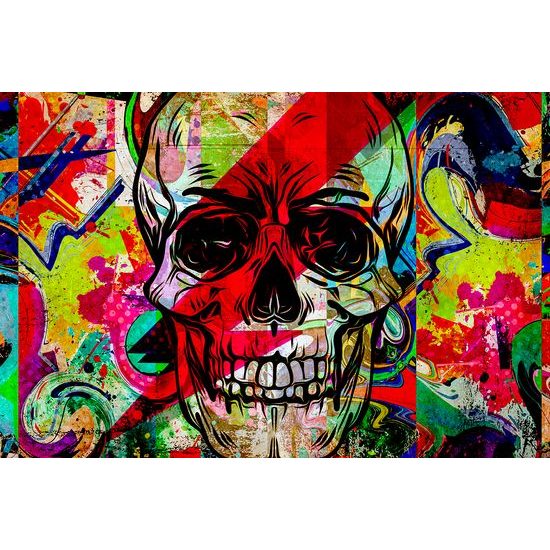 Originálna tapeta lebka v graffiti štýle