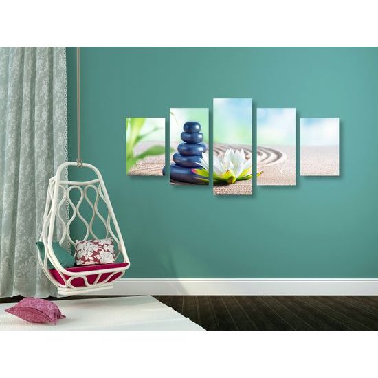 5-dielny obraz wellness zátišie
