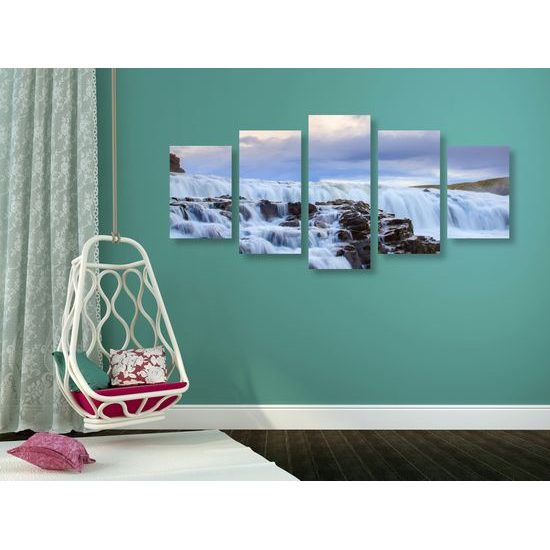 5-dielny obraz krása Islandskej prírody