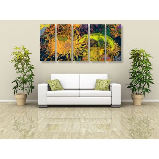 5-dielny obraz abstraktné umenie v zaujímavom prevedení
