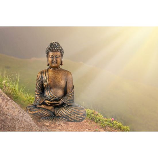 Samolepiaca fototapeta socha Budhu v lone prírody