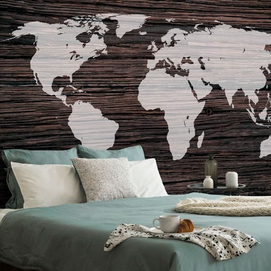 Tapeta mapa sveta v modernom prevedení