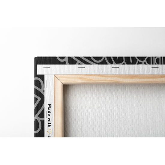 Obraz Mandala v čiernobielom prevedení