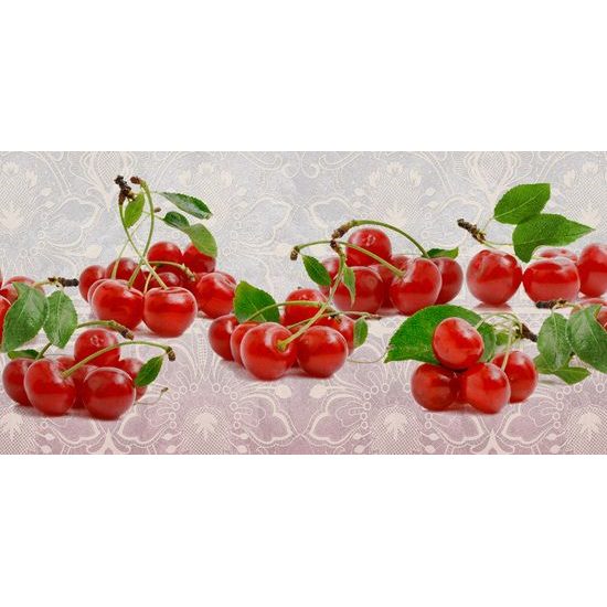 Obraz chutné čerešne na vintage textúre