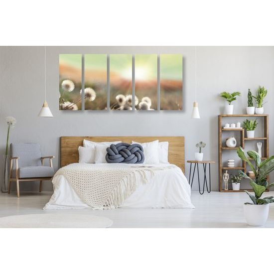 5-dielny obraz letná lúka v plnej kráse