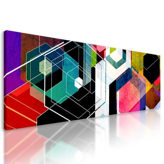 Obraz farebná geometria