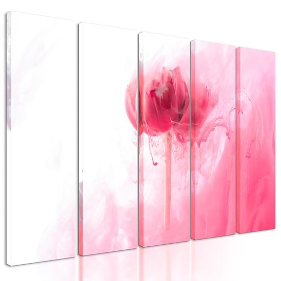 5-dielny obraz umelecké stvárnenie kvetu