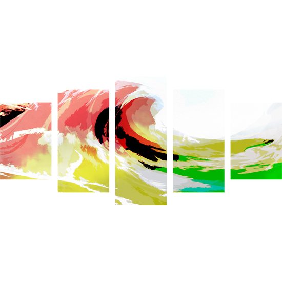 5-dielny obraz abstrakcia Slovenských vrchov