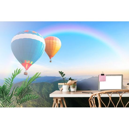 Samolepiaca fototapeta teplovzdušné balóny