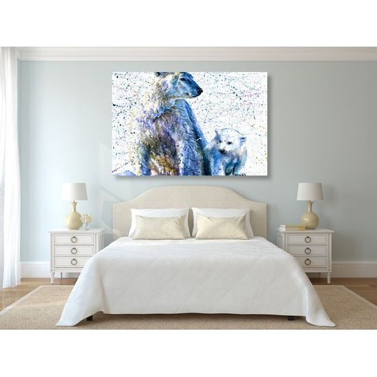 Obraz nádherná maľba ľadových medveďov