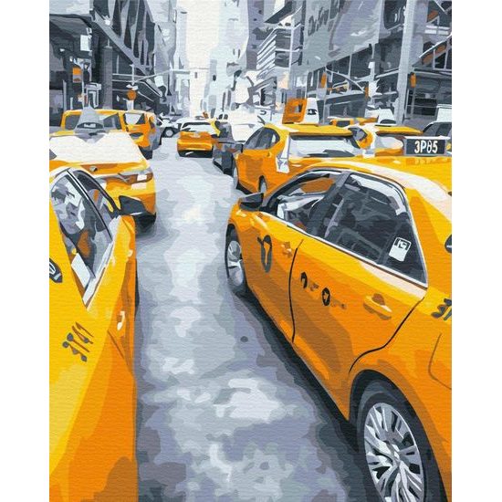 Maľovanie podľa čísiel taxíky New Yorku