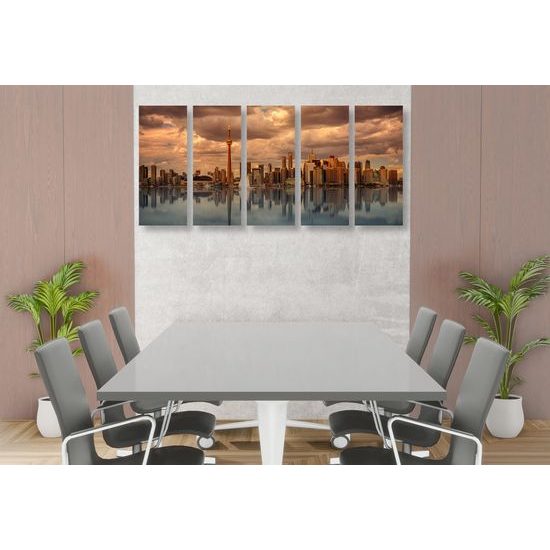 5-dielny obraz výhľad na krásy mesta