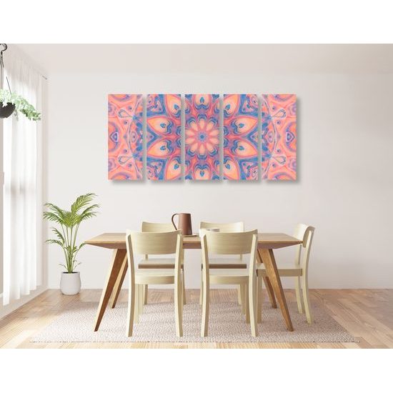 5-dielny obraz jemná mandala